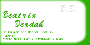 beatrix derdak business card